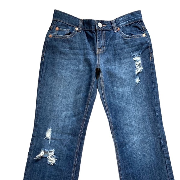 MOSSIMO SUPPLY CO. Distressed Boyfriend Jeans Blue Size 7 - Picture 2 of 13